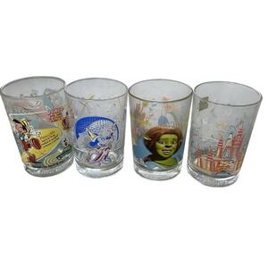 McDonald's Walt Disney World 100 Years of Magic Glass Cups Set of 4